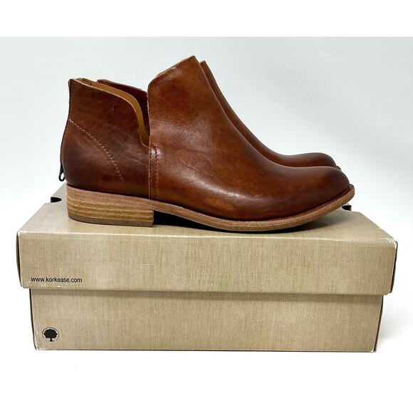 🆕Kork-Ease Womens Leather Renny Tan Rum Ankle Booties Boots Size 8 NIB - Picture 11 of 12